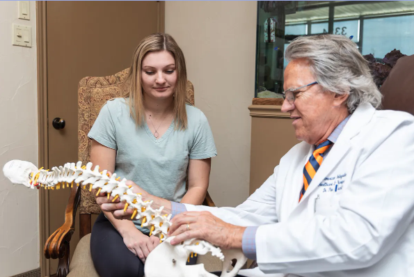 Patient receiving compassionate healthcare during medical visit